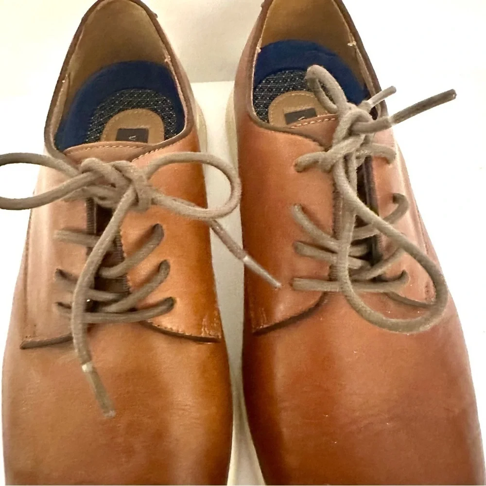Vince Camuto Eadwine Lace Up Derby Sneakers Men’s Brown Leather Shoe Size 8.5